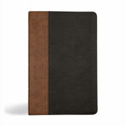 KJV Personal Size Giant Print Bible, Black/Brown LeatherTouch