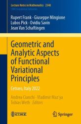 Geometric and Analytic Aspects of Functional Variational Principles : Cetraro, Italy 2022