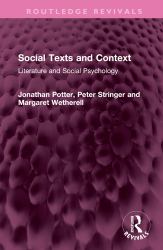 Social Texts and Context : Literature and Social Psychology