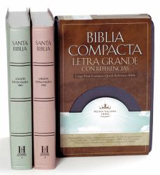 RVR 1960 Biblia Compacta Letra Grande con Referencias - Sapphire Blue