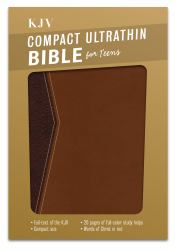 KJV Compact Ultrathin Bible for Teens, Walnut LeatherTouch