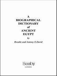 Biographical Dictionary of Ancient Egypt