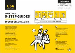 WalkThru 5-Step Guides to Build Great Teaching (USA Edition)