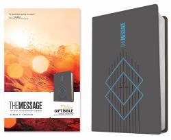 The Message Deluxe Gift Bible (Leather-Look, Charcoal Ascension and Blue Diamonds) : The Bible in Contemporary Language