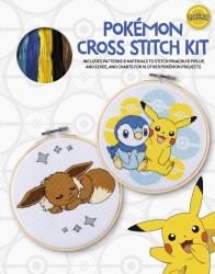 Pokémon Cross Stitch Kit : Includes Patterns and Materials to Stitch Pikachu and Piplup, and Evee, and Charts for 16 Other Pokémon Projects