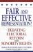 Fair and Effective Representation? : Debating Electoral Reform and Minority Rights