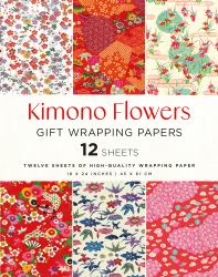 Kimono Flowers Gift Wrapping Papers - 12 Sheets : 18 X 24 Inch (45 X 61 Cm) Wrapping Paper