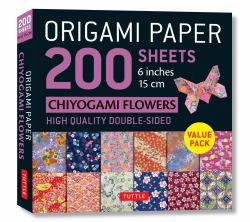 Origami Paper 200 Sheets Chiyogami Flowers 6 (15 Cm)