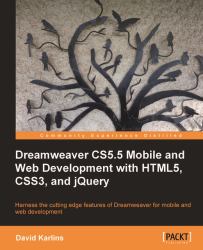 Dreamweaver CS5. 5 Mobile and Web Development with HTML5, CSS3, and JQuery