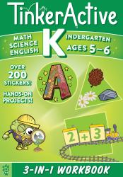 TinkerActive Kindergarten 3-In-1 Workbook : Math, Science, English Language Arts