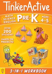 TinkerActive Pre-K 3-In-1 Workbook : Math, Science, English Language Arts