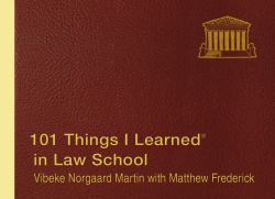 101 Things I Learned  in Law School