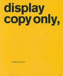 Display Copy Only : A Book of Intro Work