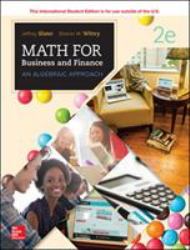 Ise Math for Business and Finance: an Algebraic Approach