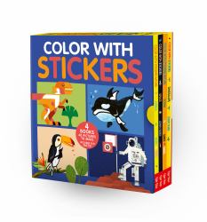 Color with Stickers 4-Book Boxed Set : Dinosaurs; Space; Jungle; Ocean