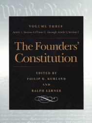 The Founders' Constitution Vol 3 Vol. 3