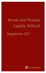 Words and Phrases Legally Defined 2017 Supplement