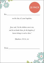 Baptism Card 2024 : Pack Of 20