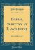 Poems, Written at Lanchester (Classic Reprint)