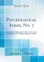 Psychological Index, No. 7 : An Annual Bibliography of the Literature of Psychology and Cognate Subjects for 1900 (Classic Reprint)