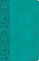 NASB Large Print Personal Size Reference Bible, Teal LeatherTouch, Indexed