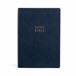 CSB Super Giant Print Reference Bible, Navy LeatherTouch