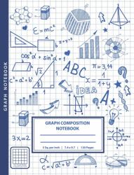 Graph Notebook, Quad Ruled 5 Squares per Inch Graph Composition Notebook : Grid Paper Graphing Notebook for Math, Chemistry, Science and Linear Algebra