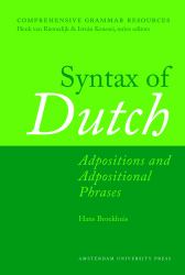 Syntax of Dutch : Adpositions and Adpositional Phrases