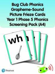 Bug Club Phonics Grapheme-Sound Picture Frieze Cards Year 1 Phase 5 Phonics Screening Pack (A4)