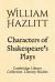 Characters of Shakespeare's Plays : Cambridge Library Collection. Literary Studies