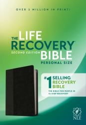 NLT Life Recovery Bible, Second Edition, Personal Size (LeatherLike, Black/Onyx)